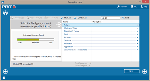 Recover Lost Digital Camera Photos  - Progress bar